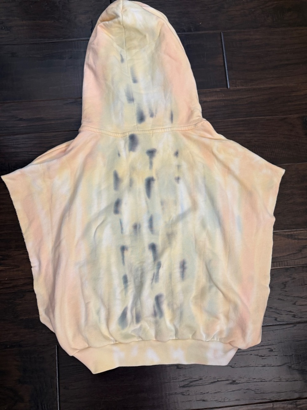 Young Fabulous & Broke hoodie Pastel Peach Tie-Dye Sleeveless - Picture 7 of 10